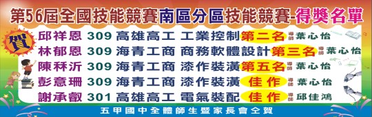 得獎榜單